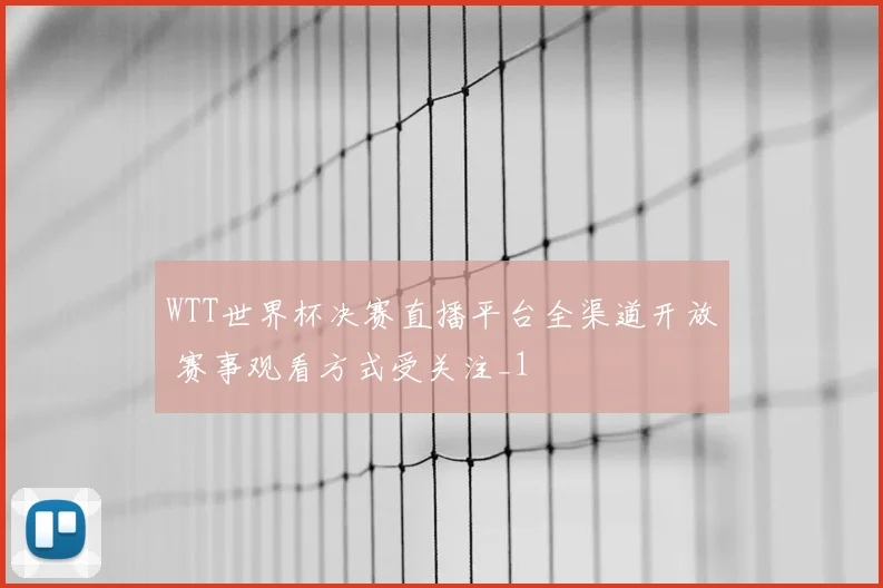 WTT世界杯决赛直播平台全渠道开放 赛事观看方式受关注_1